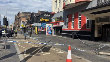 Section of Glasgow street cordoned off as police stand guard