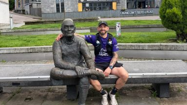 Man proposes to partner after walking 96 miles in 36 hours in memory of her son