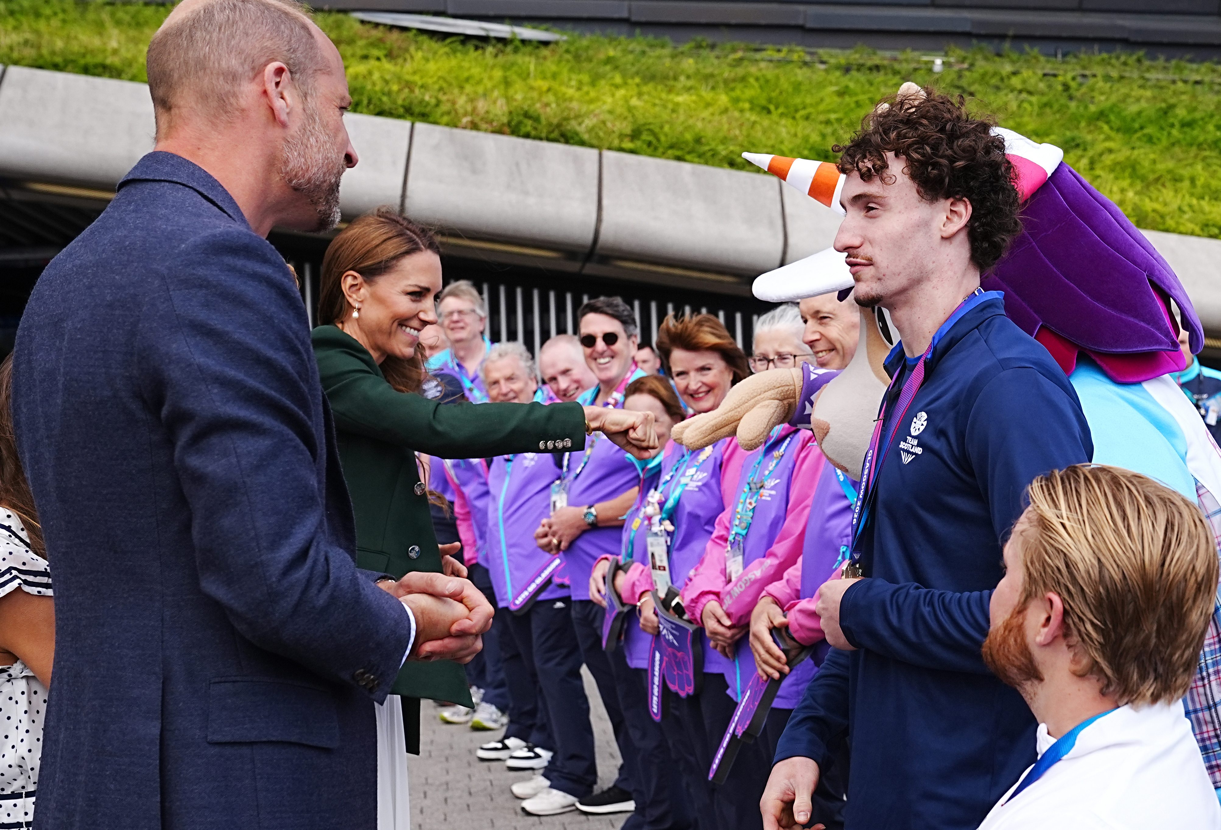 The Princess of Wales met mascot Finnie on Saturday.