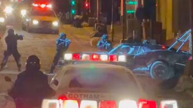 Shots fired at Batmobile as Glasgow turns into Gotham for dramatic filming