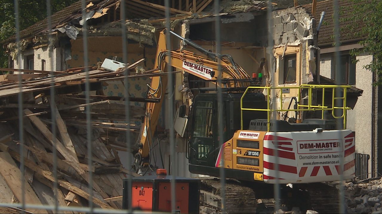 Demolition begins on RAAC-affected homes at Aberdeen housing estate