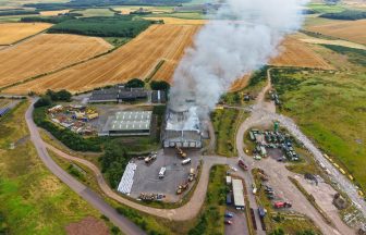 Firefighters work through the night to battle blaze at Stoneyhill Quarry near Peterhead