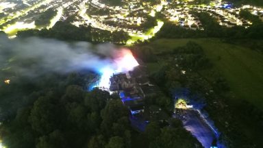 Firefighters tackle blaze at former Fernhill School in Rutherglen
