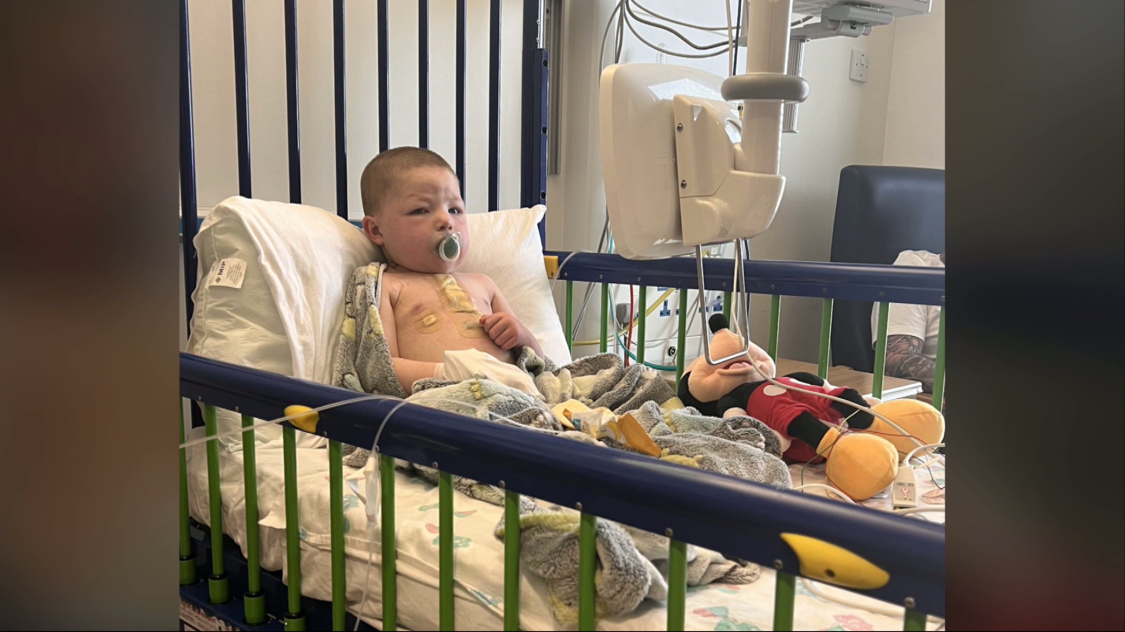 Theo at the Royal Hospital for Children in Glasgow