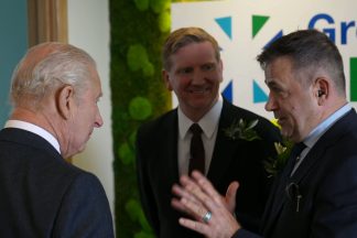 King arrives at Great British Energy’s new offices in Aberdeen