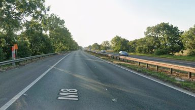Stretch of M8 remains remains closed after crash near Glasgow Airport
