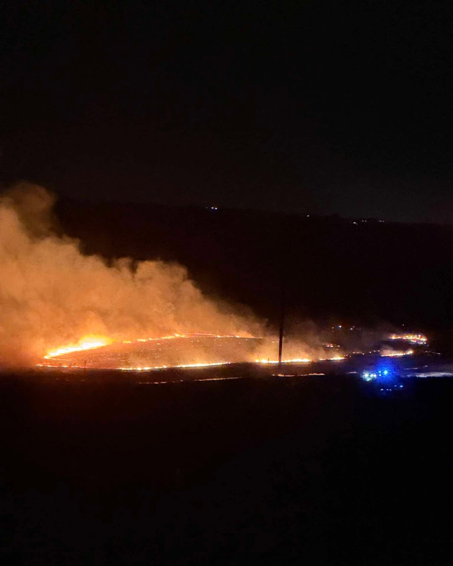 The blaze measured around 250m x 75m