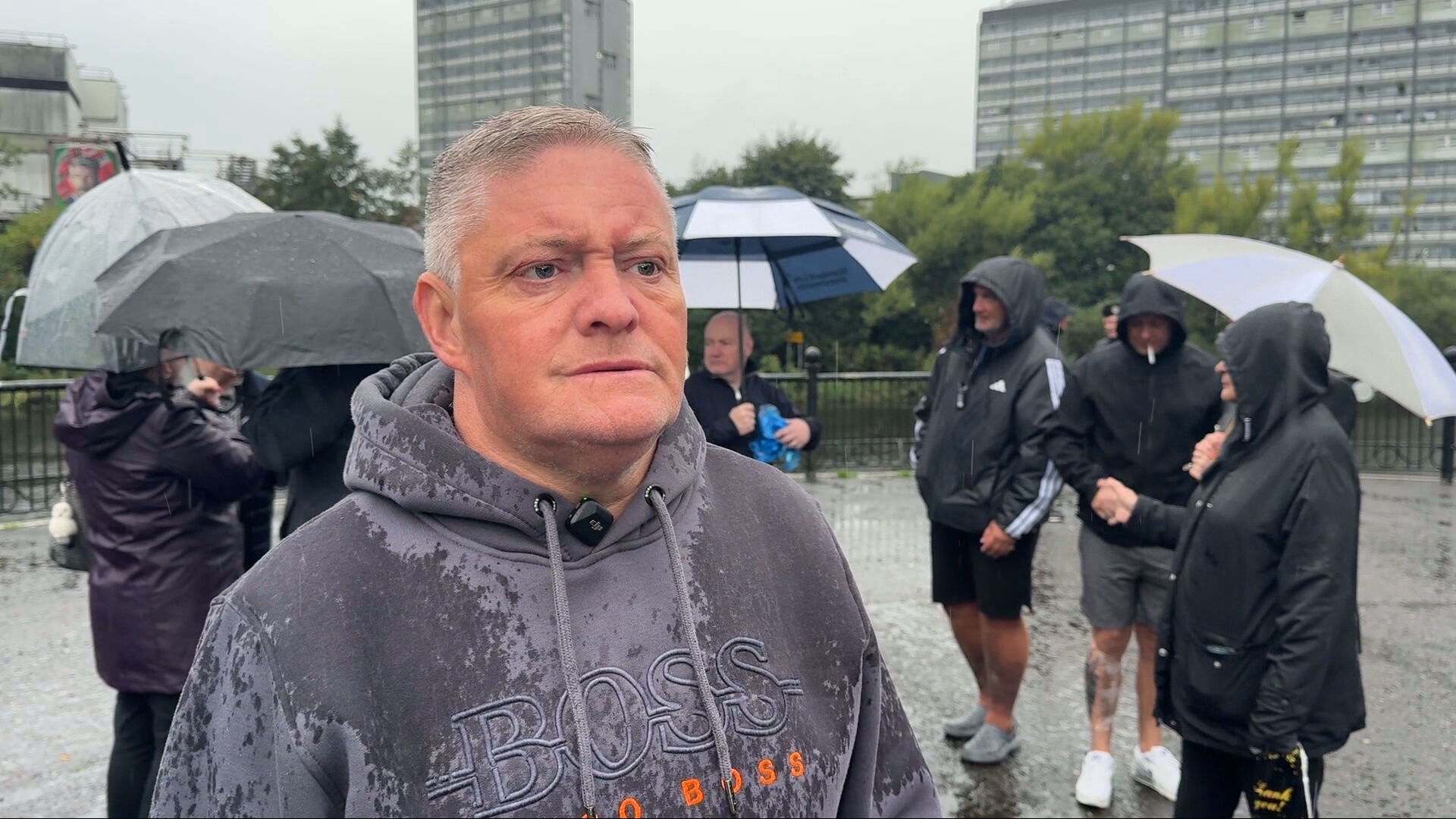 Steven Docherty led the ceremony after losing his wife and daughter through addiction