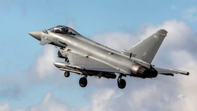 RAF Typhoon declares mid-air emergency over North Sea due to bird strike