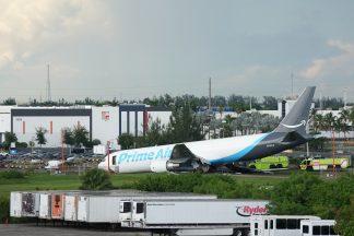At least five dead after Amazon cargo plane overshoots runway at Miami airport