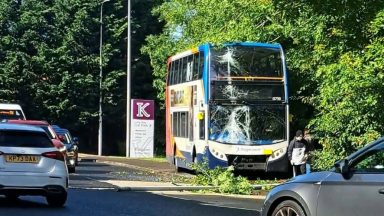 Emergency services on scene after bus crash in Glenrothes