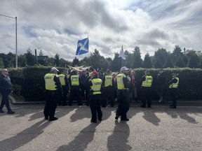 Hundreds gather at Glasgow Green protests