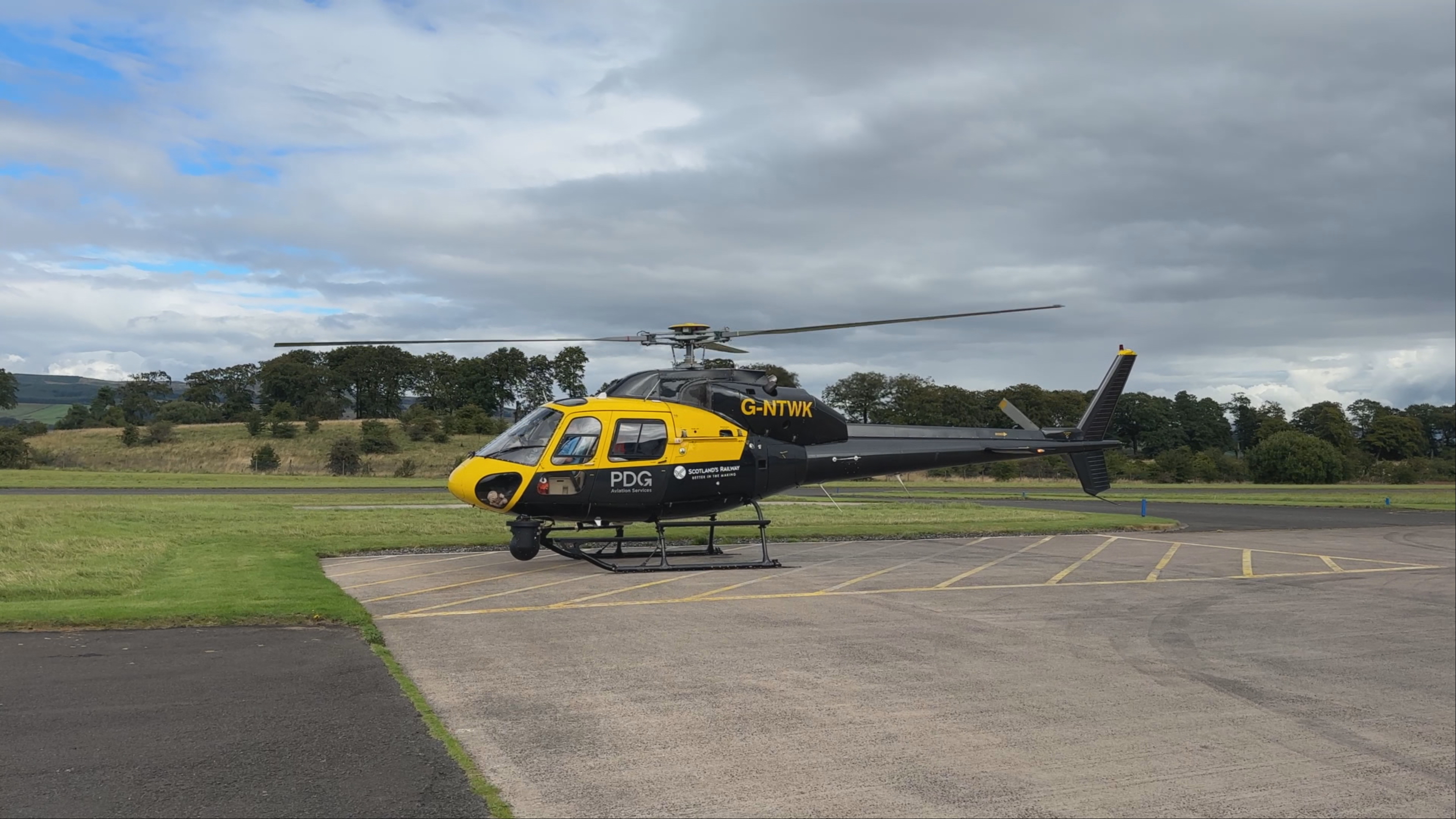 Helicopter at Cumbernauld Airport