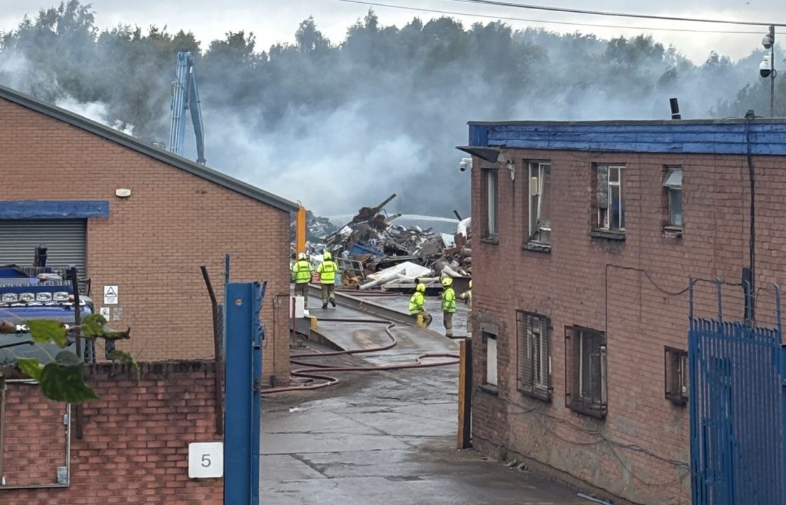 Firefighters tackle scrap metal blaze at Linlithgow recycling centre