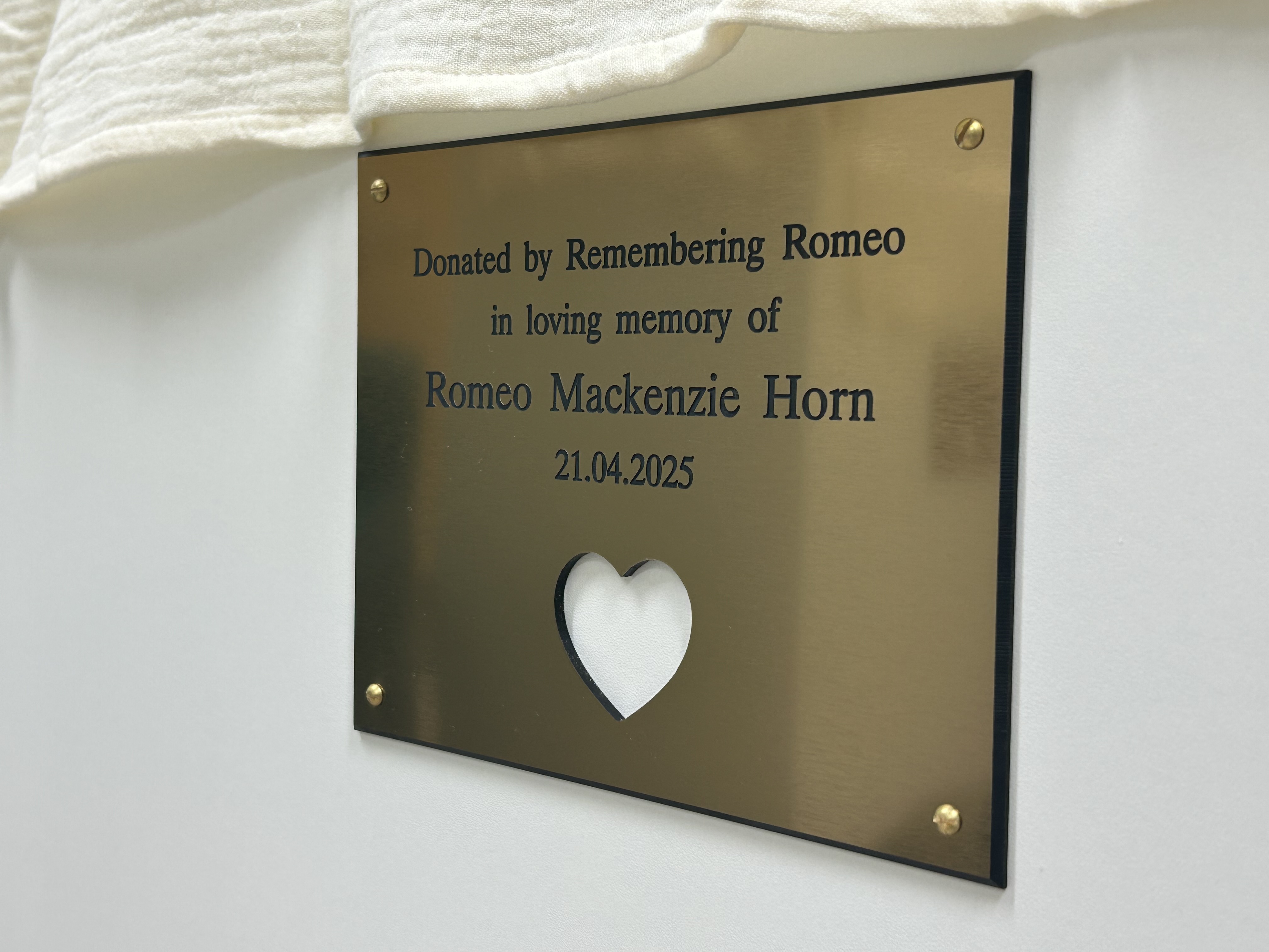 Commemorative plaque in memory of Romeo