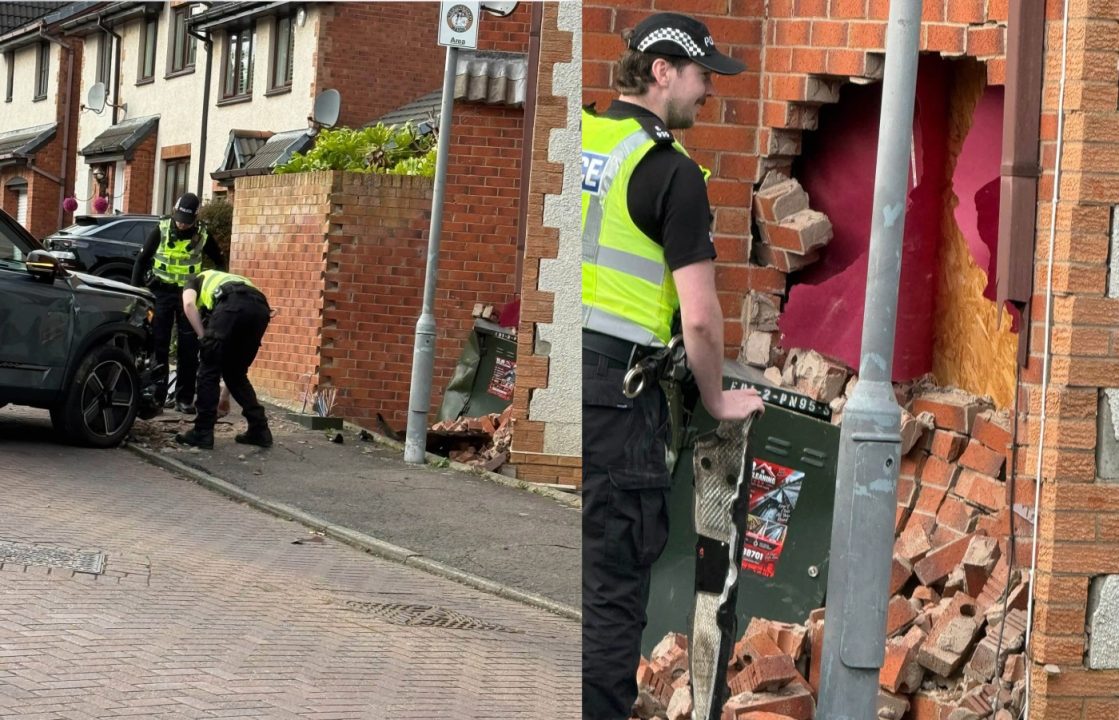 Car crashes into house in Edinburgh as police launch investigation