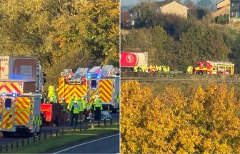 A77 closed at rush hour after two-vehicle crash at Bellfield interchange