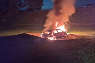 Man charged after stolen car set on fire and abandoned on golf course in Clydebank