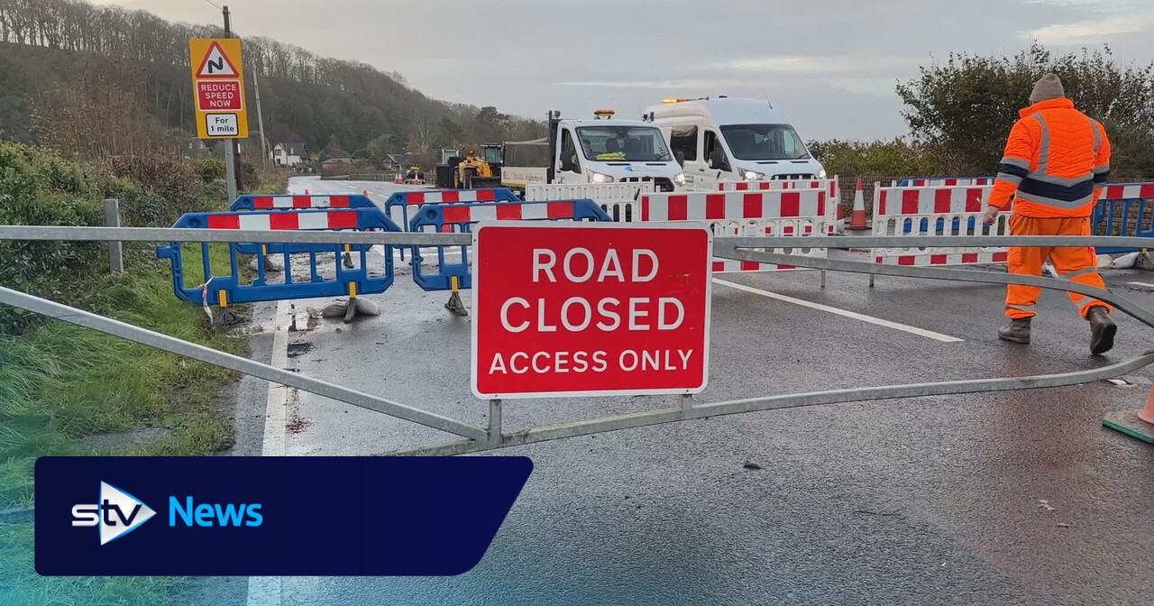 School pupils face nearly four-hour round trip after road damaged by storm