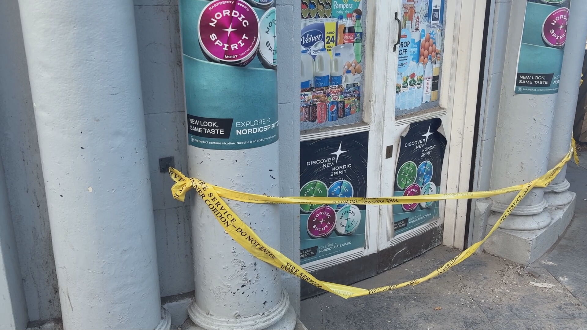 The shop has been cordoned off