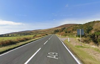 Person in hospital and three treated at scene after van catches fire following A9 crash near Crakaig