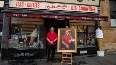 University Cafe owner celebrated as ‘local royalty’ with portrait by artist who painted King Charles