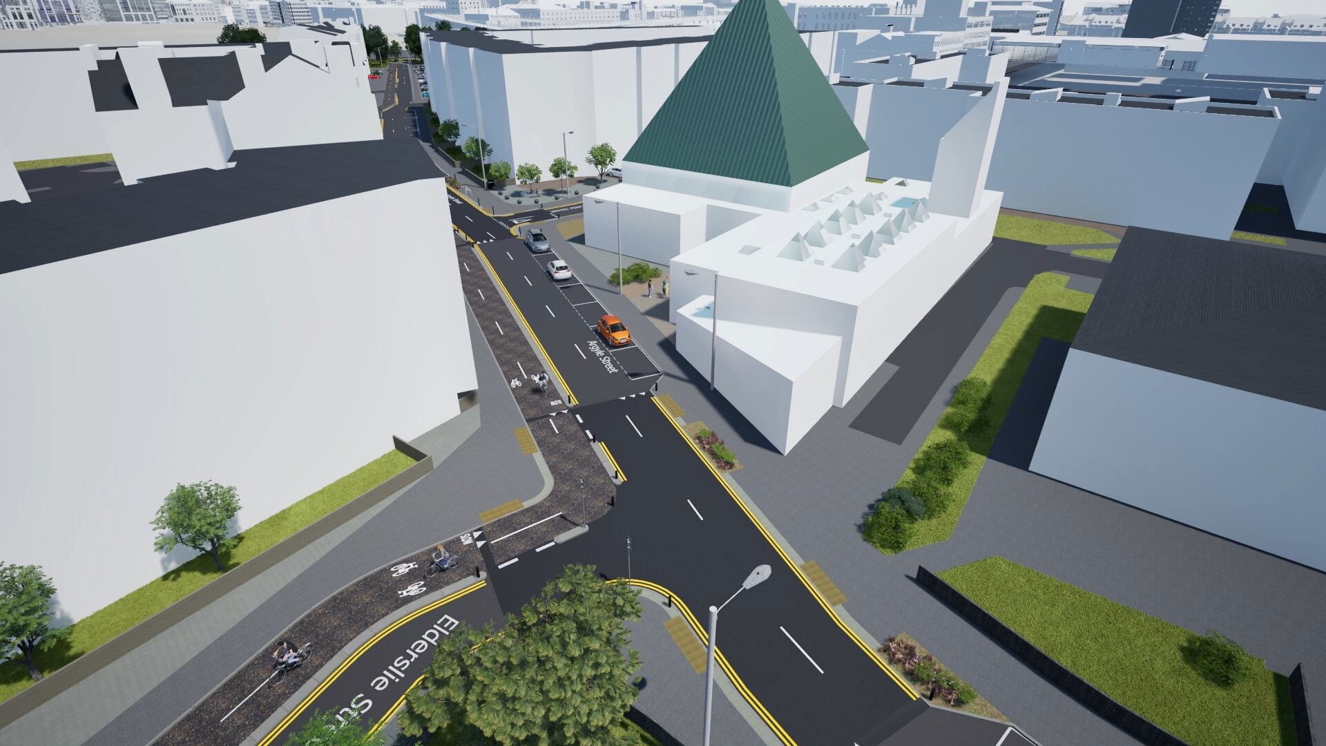 A new two-way cycle track will be created