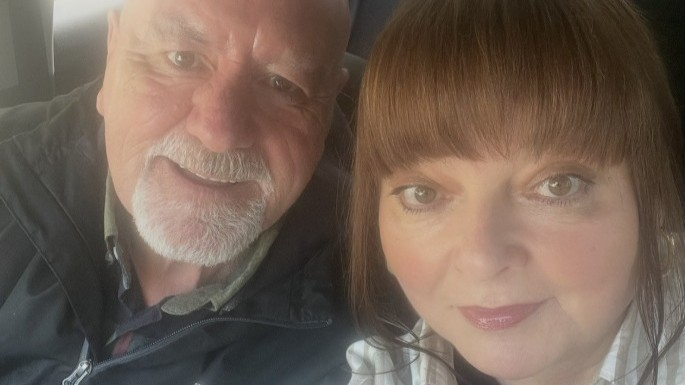 Laura says her partner has been very supportive during her cancer journey