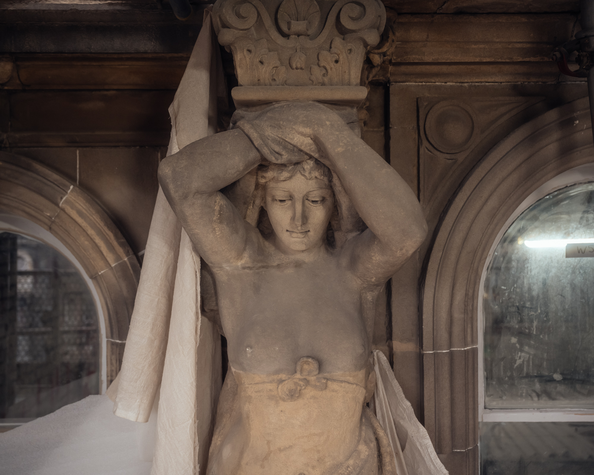 Graciela Ainsworth Sculpture Conservation has carefully conserved the 22 female caryatids and 12 female statues