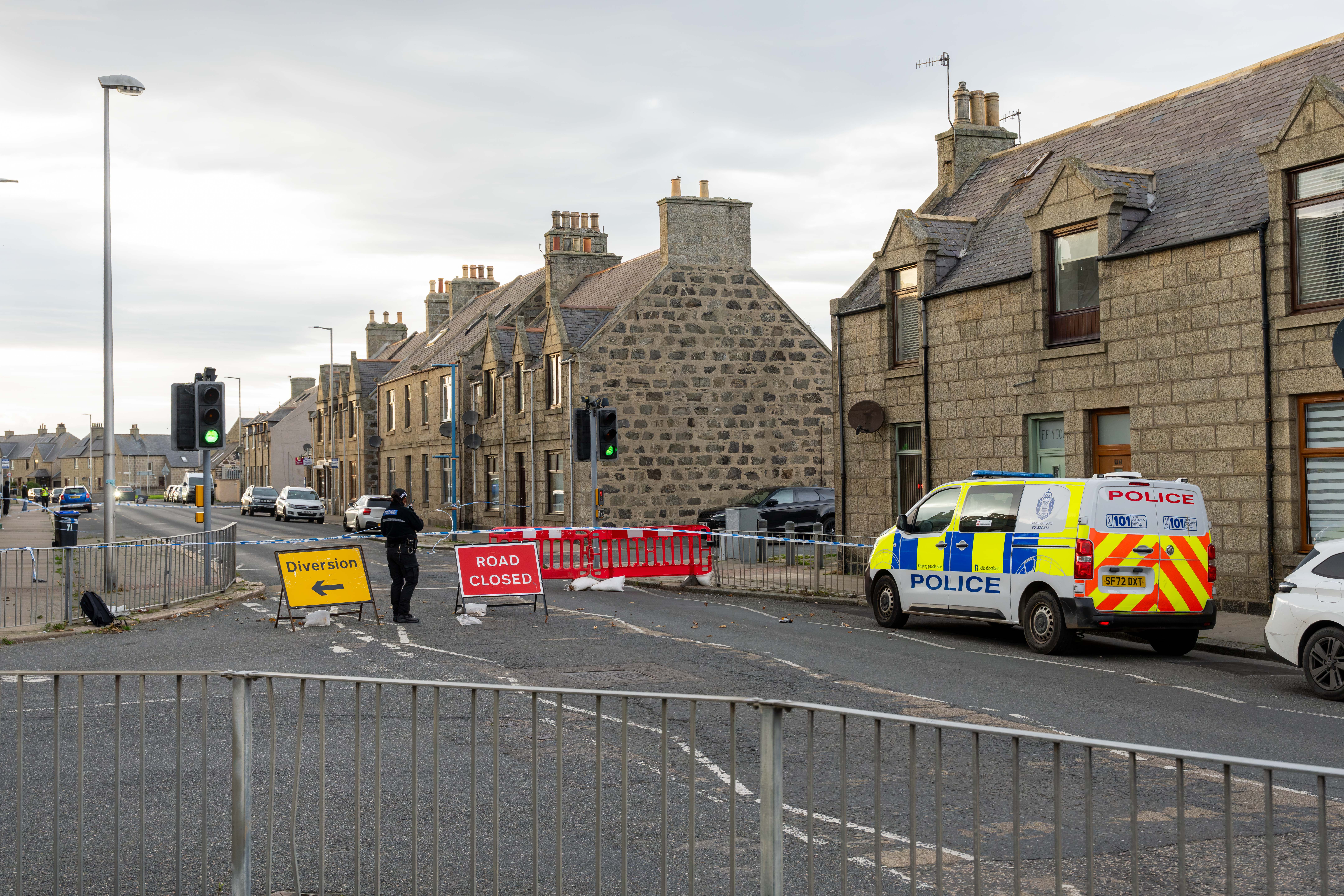Glenbuchty Place was locked down by police.