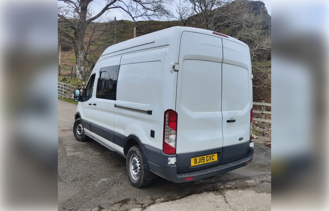 The white Ford Transit was taken from Portobello