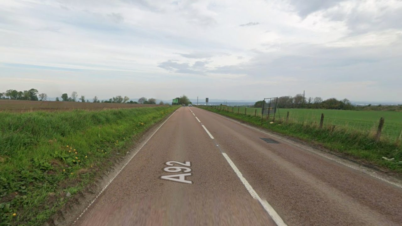 Pedestrian dies after being struck by car in late-night collision on A92