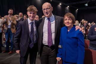 John Swinney tells SNP conference of drive to deliver independence for his son