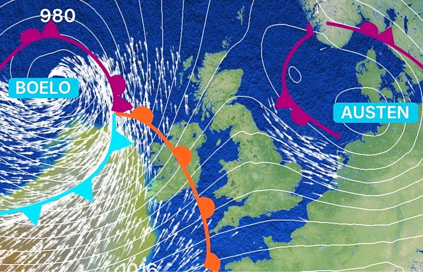 Forecast: Storm Boloe and Storm Austen.
