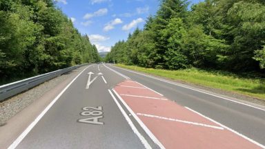 One person taken to hospital following crash near Loch Lomond