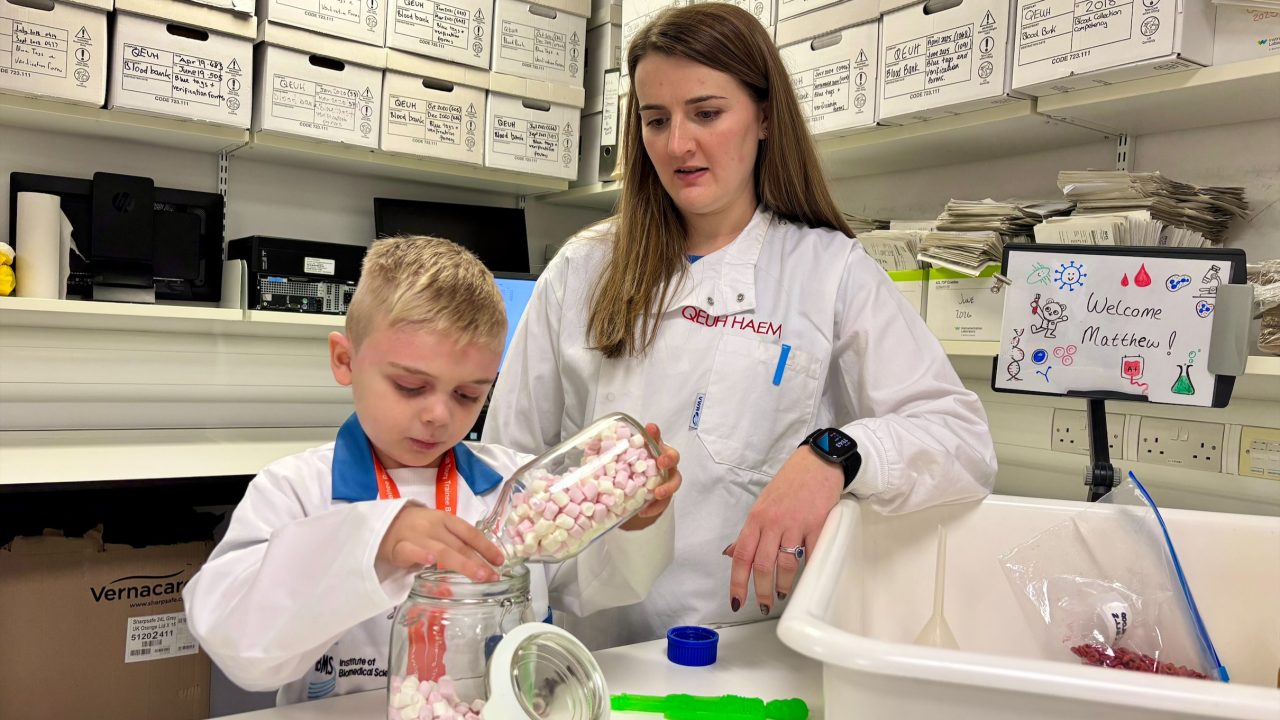 Boy, six, ‘fascinated by science’ becomes first child to tour Glasgow hospital lab