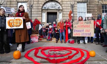 Environmentalists stage Halloween demonstration over ‘scary’ fossil fuels