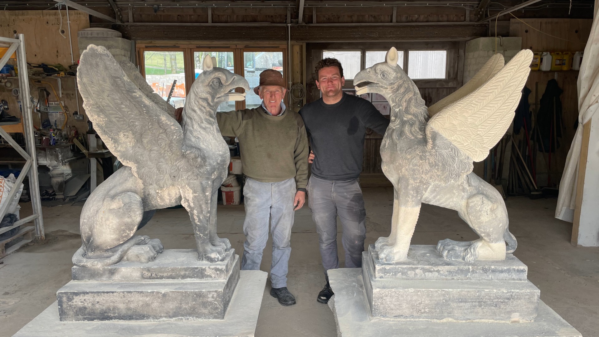 Hamish and Adam Innes from James Innes and Son who restored the Griffins.