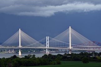 Three people taken to hospital after crash on Queensferry Crossing
