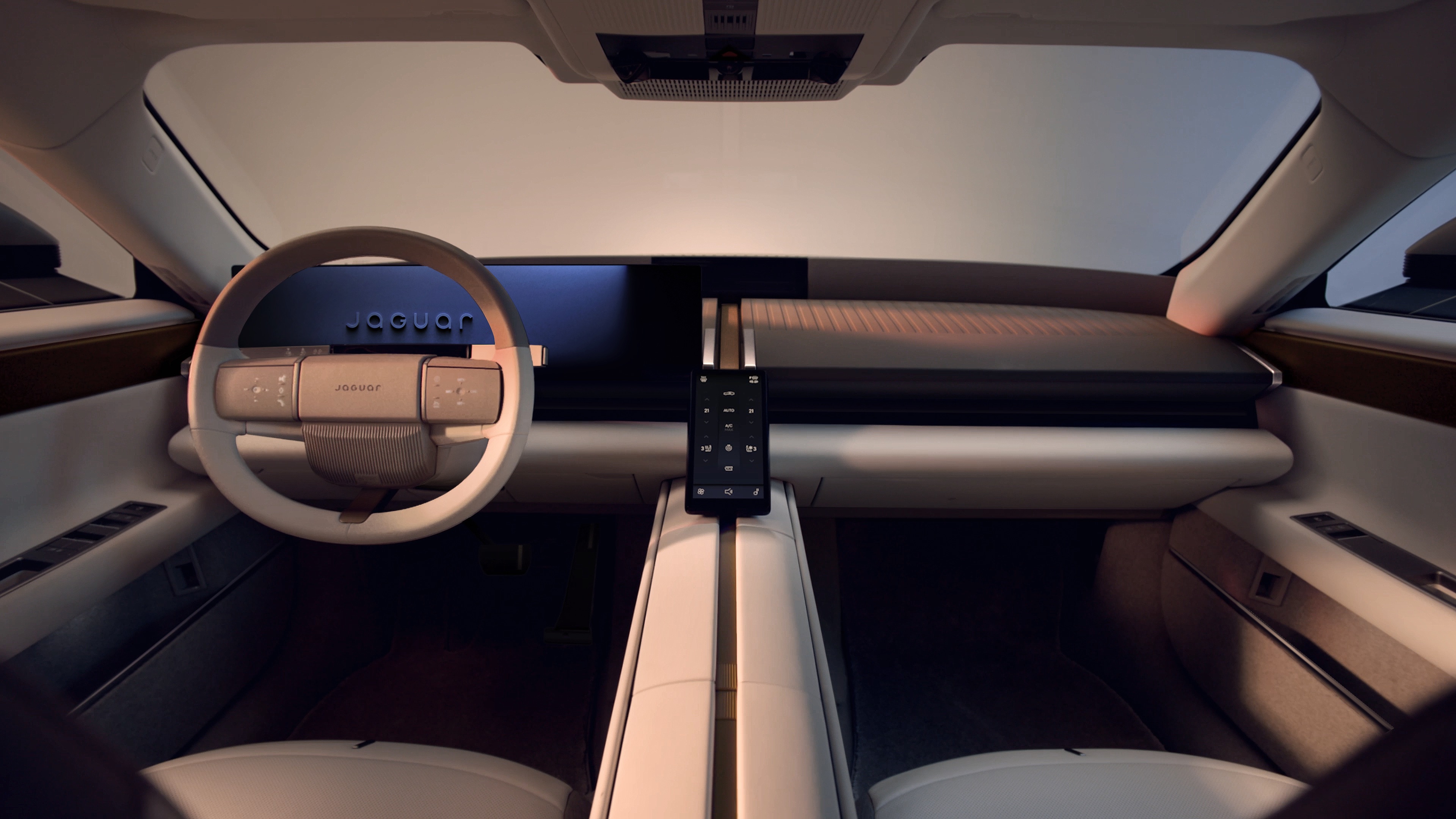 The central ‘spine’ runs the length of the interior