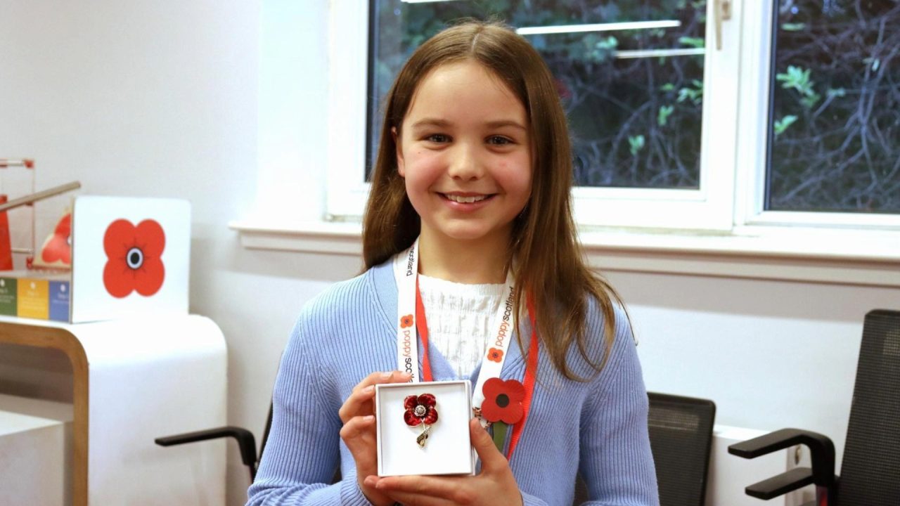 Scottish Poppy Appeal launched with help of 11-year-old ‘superstar’ volunteer