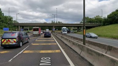 Drivers face delays following crash on M8 near Hermiston Gait