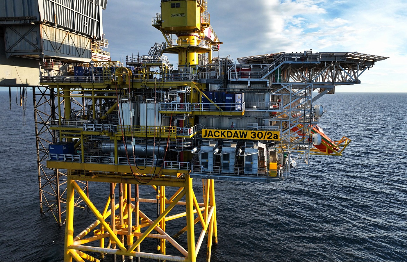 Jackdaw gas field platform in the North Sea