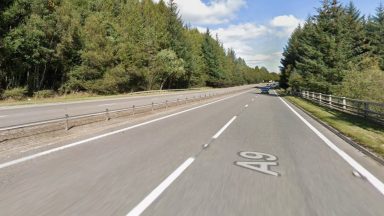 Four people taken to hospital following two-car crash on A9