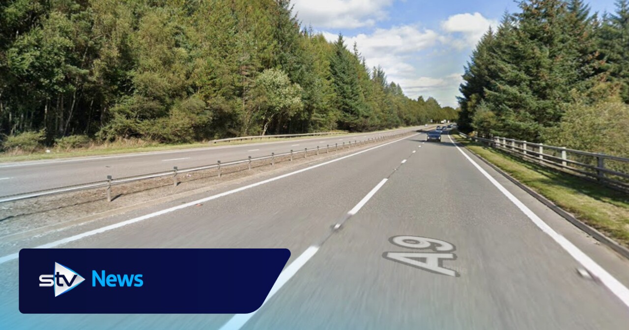 Four people taken to hospital following two-car crash on A9