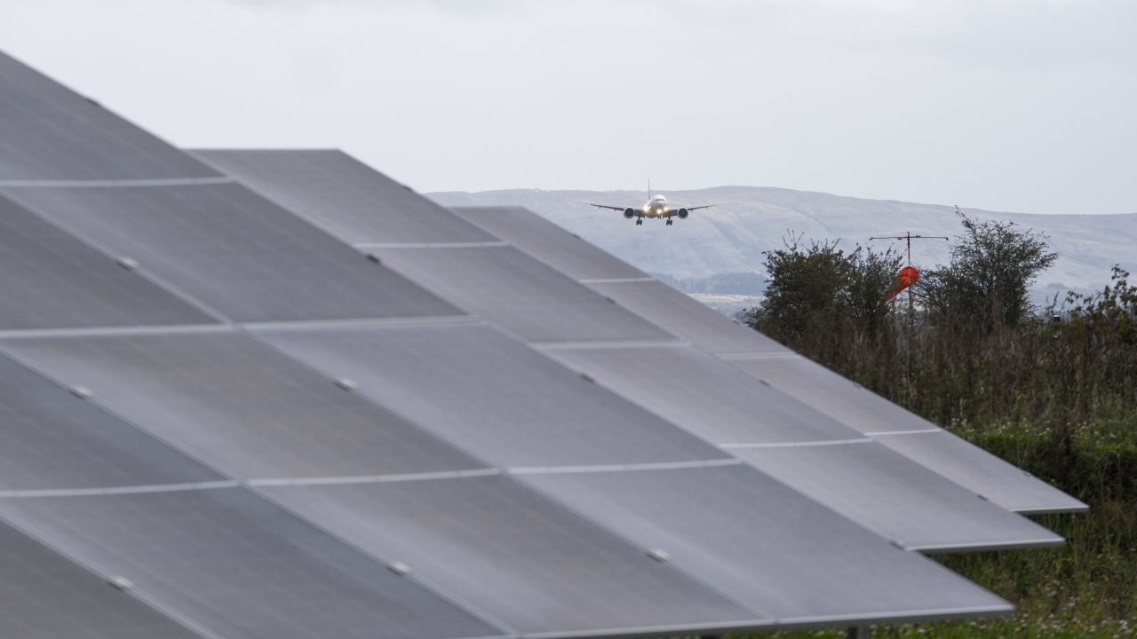 Glasgow Airport opens solar farm set to supply 25% of its electricity