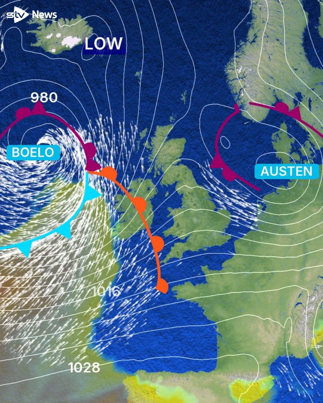 Forecast: Storm Boloe and Storm Austen.
