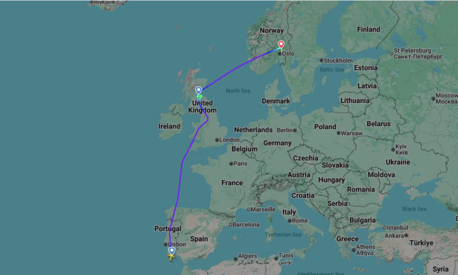 Flight to Edinburgh diverted to Oslo