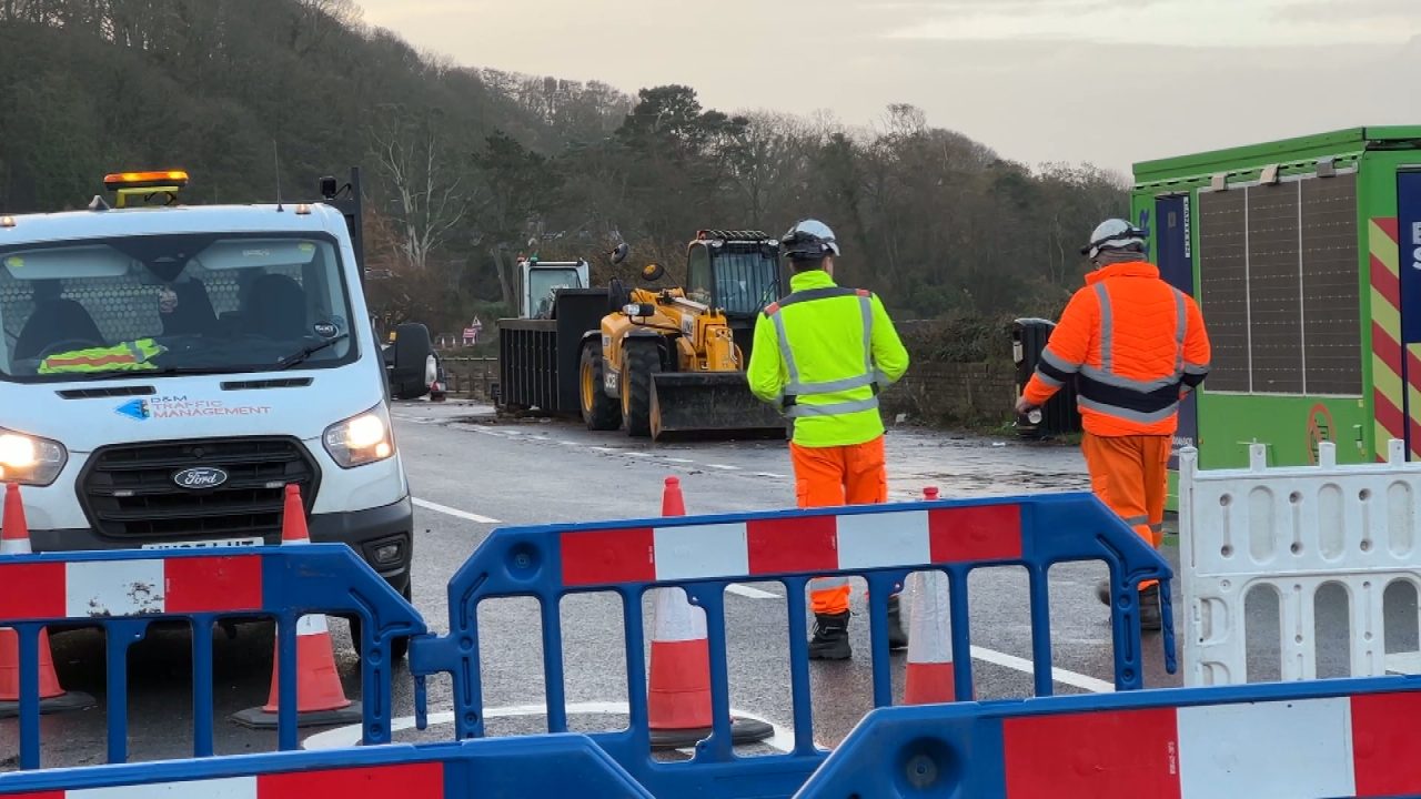 Coastal road suffers ‘widespread cracking’ after Storm Boelo as drivers warned against rural road shortcut