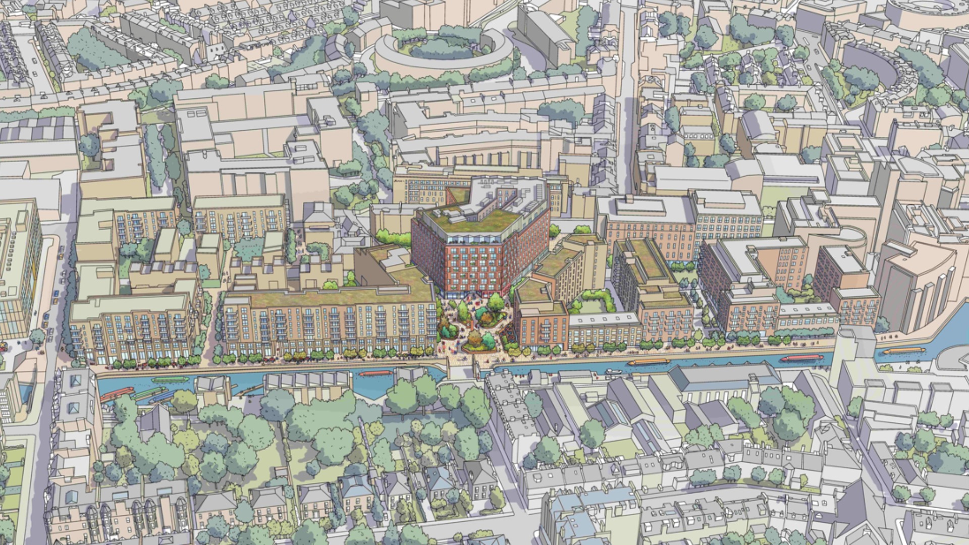 The building will sit as part of the Fountainbridge regeneration.
